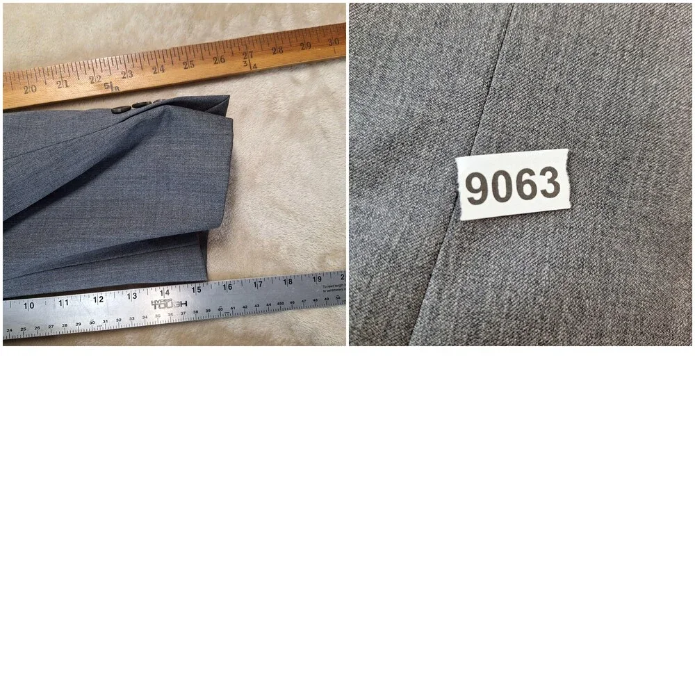 Lauren Ralph Lauren Suit Jacket Mens 46R Gray Wool Single Vent 2 Button Formal